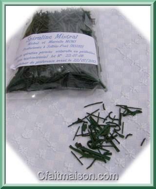 Sachet de btonnets de spiruline.