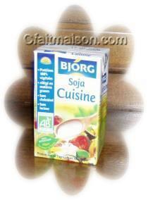 Briquette de crme de soja cuisine