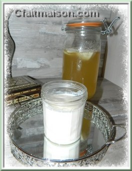 Lait de soja ferment par de la boisson kfir de fruit.