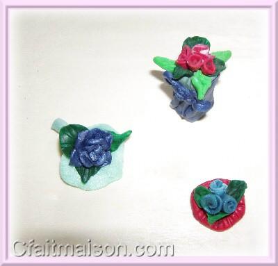 Mini fleurs en fimo