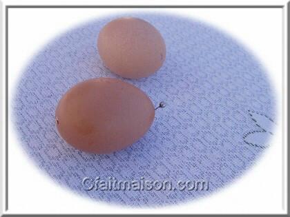 œufs percés avec une aiguille