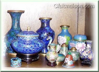 Vases chinois en cloisonn