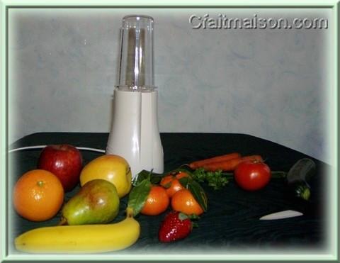 Le blender Tribest pour jus de fruits et légumes.