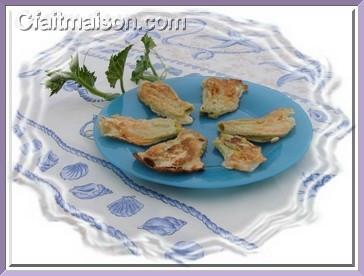 Beignets de fleurs de courgettes.