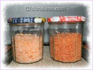 Sucres oranges  la carotte et  droite aux graines d'urucum.
