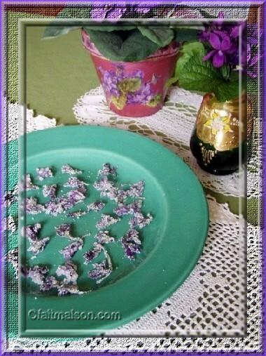 Violettes cristalisées.