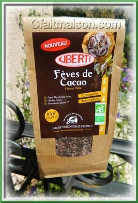 fves de cacao crues.