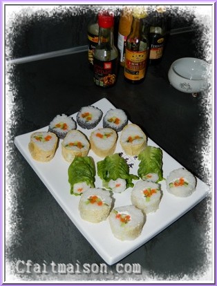 Moules variés pour sushi