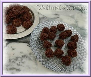 Cookies et boules chocolats au riz souffl.