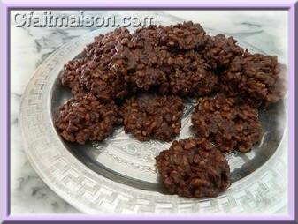 Cookies chocolats au riz souffl (ou boules, ou tranches).