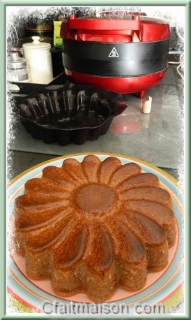 Gâteau sans gluten à la farine de châtaigne à la Tarte Révolution 3D.