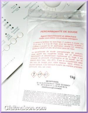 Sachet de percarbonate de soude.