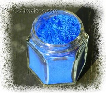 Pigment colorant bleu.