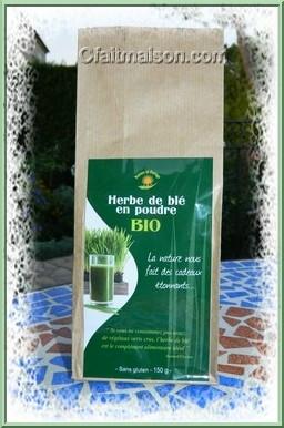 Jus d'herbes de bl en poudre