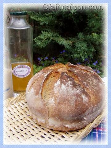 pain au levain naturel de kombucha