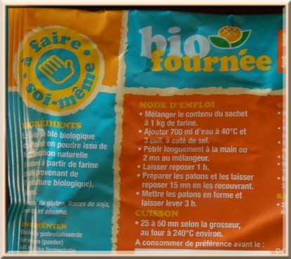 Sachet de BioFourne au froment de NatAli