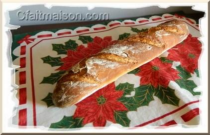 Baguette avec poolish au levain Kayser cuisson au four