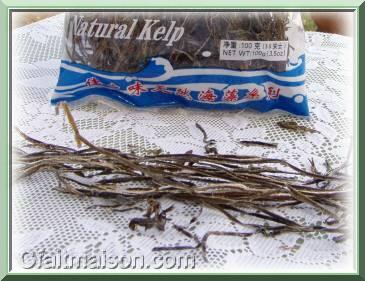 Sachet d'algues asiatiques kelp.