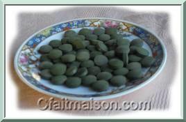 Comprims d'algue Chlorella.