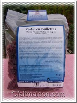 Sachet de dulse en paillettes.