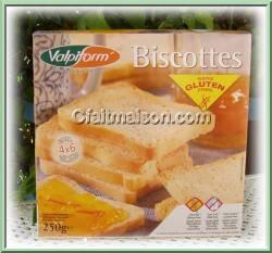 Biscottes sans gluten.