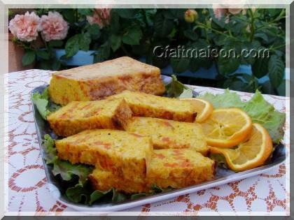 Cake de riz aux carottes et  lorange.