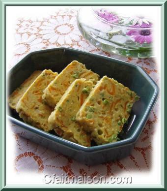 terrine  la farine de pois chiches au curry.