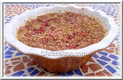 Clafoutis fraises quinoa