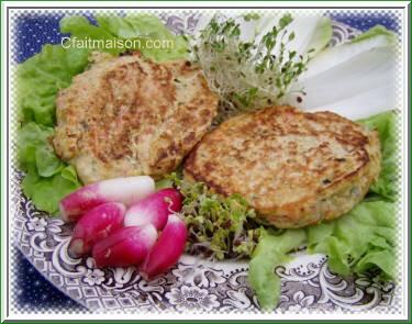 Galettes de millet  la julienne de lgumes.