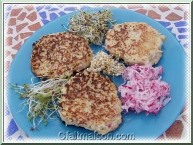 Galettes de radis aux pommes de terre.