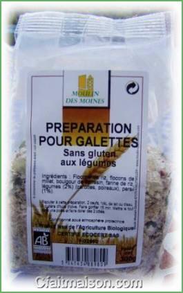 Sachet de prparation pour galettes.