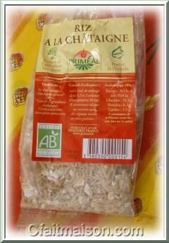 Sachet de riz  la chtaigne.