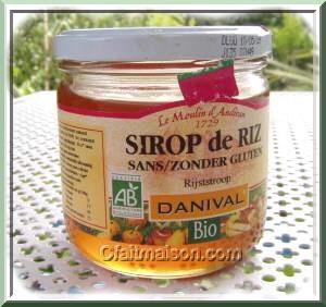 Sirop de riz en bocal.