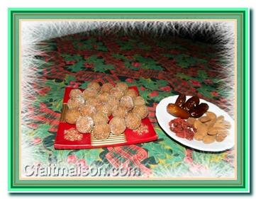 Boules de dattes, amandes et goji.