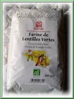 farine de lentilles.