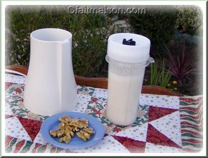 Lait de noix avec le blender Tribest.