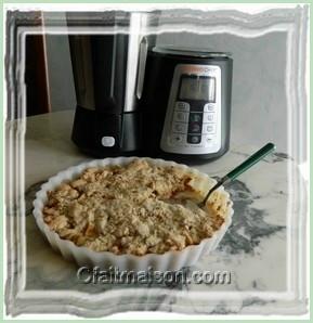 Crumble aux pommes caramlises au Robot Chef Natura.