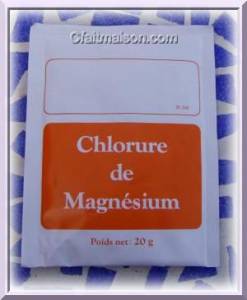 Un sachet de chlorure de magnésium