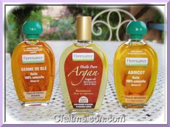 Huiles vgtales, germe de bl, Argan, noyau d'abricot..