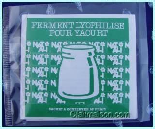 Un sachet de ferments pour yaourts NatAli