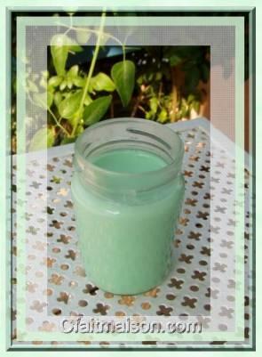 Yaourt au sirop de menthe